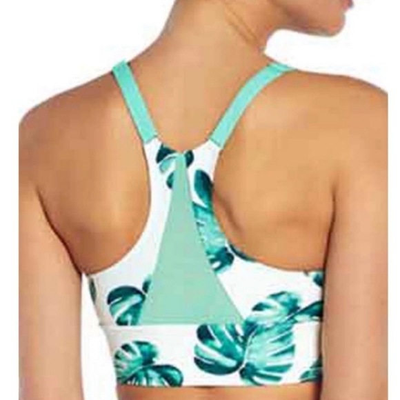WILDFOX Palm Leaf Collins Sports Bra & 5" Matching Biker Shorts - Picture 10 of 13